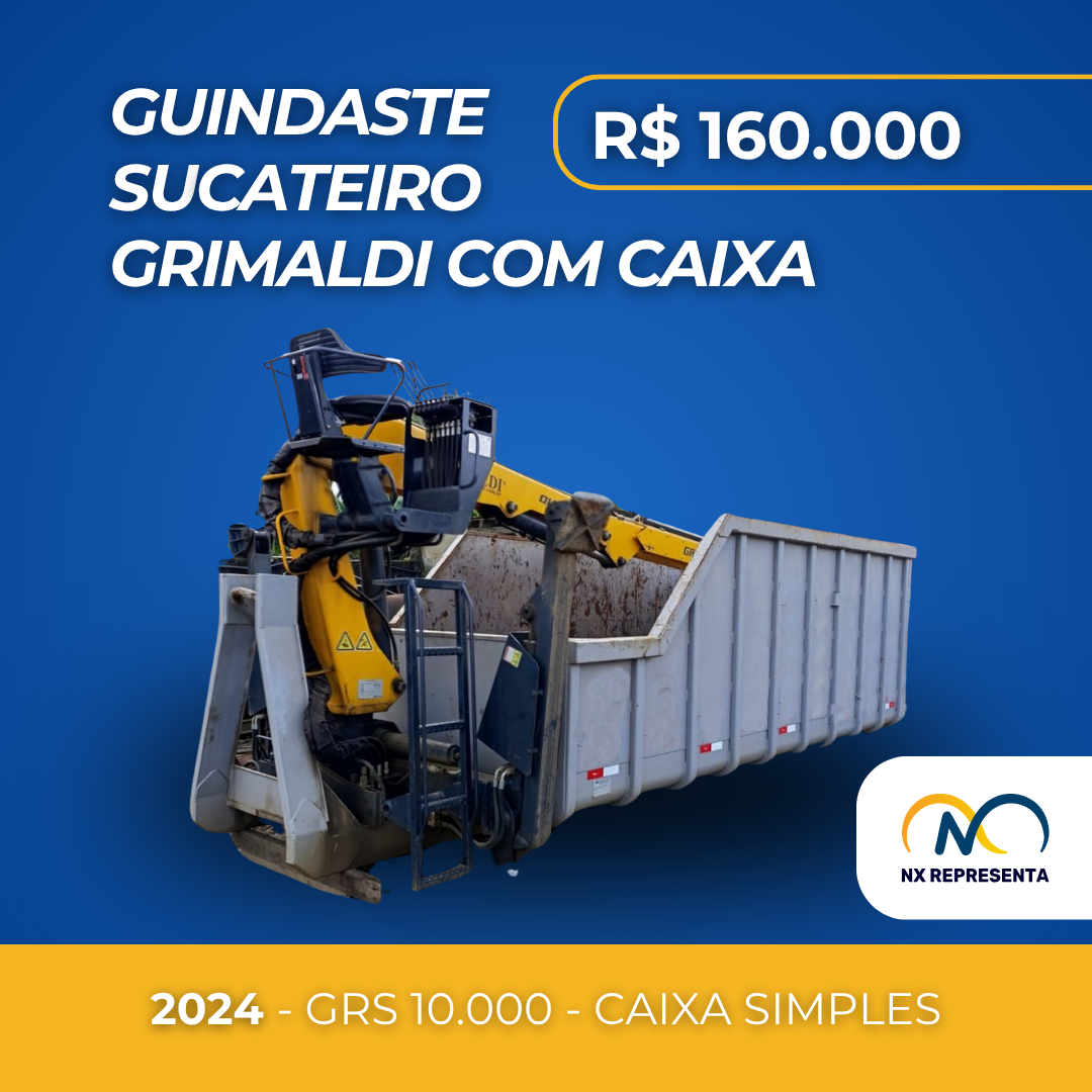 Guindaste Sucateiro Grimaldi com Caixa